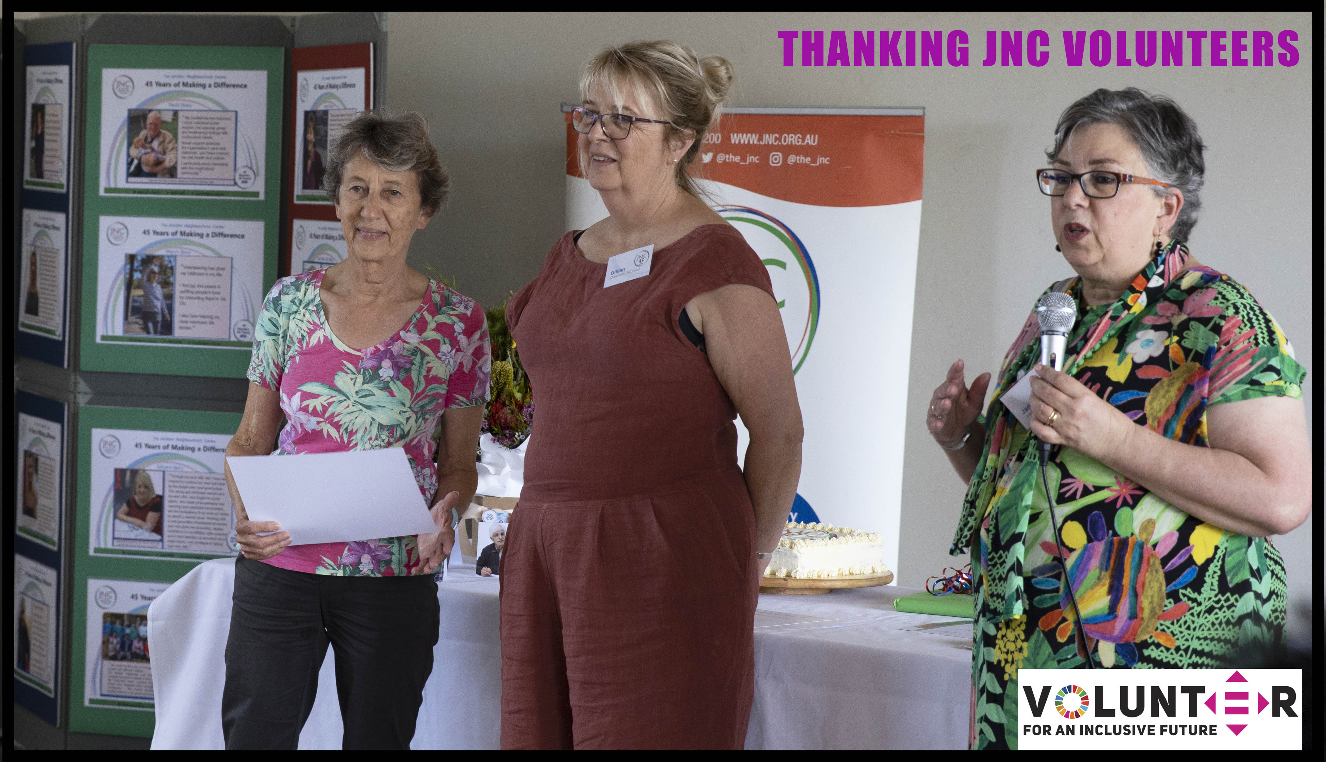 JNC Board members Janet Kidson and Gillian Elliott (Chairperson) with the JNC's General Manager Janet Green