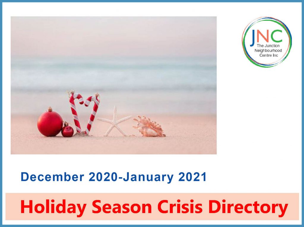 cover of JNC's holiday season crisis assistance directory